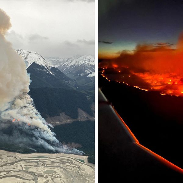 Stora skogsbränder rasar i Kanada