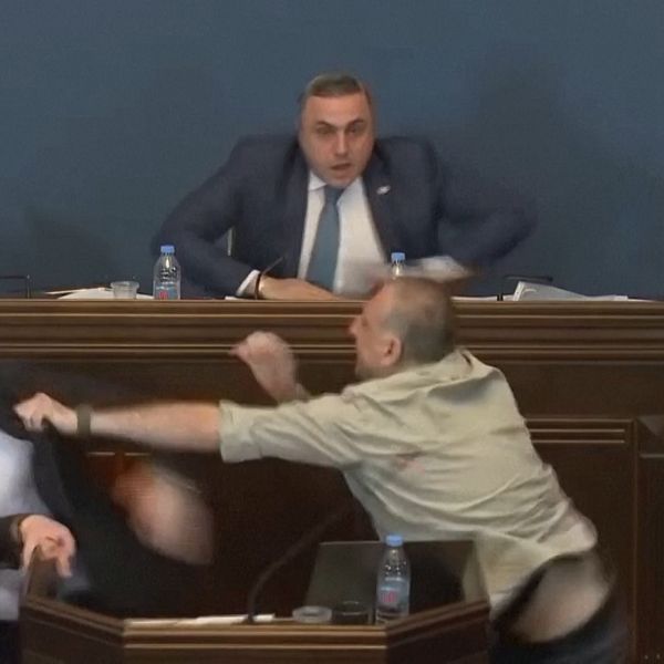 slagsmål i Georgiens parlament