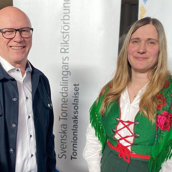 Terje Raatamaa och Eva Kvist Svenska tornedalingars riksförbund.