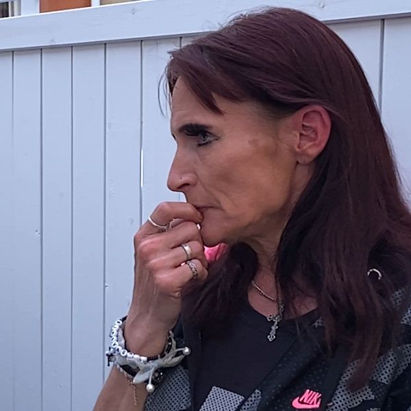 Cindy, som sover på härbärget varje natt