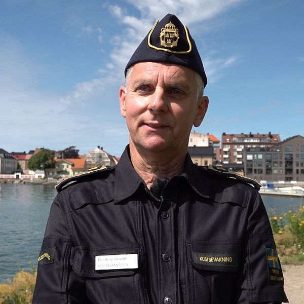 Man som arbetar på Kustbevakningen