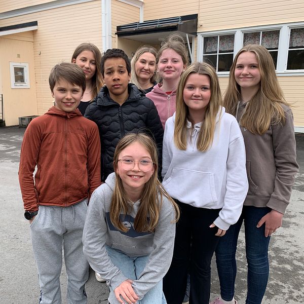 Elever på Trångsvikens skola