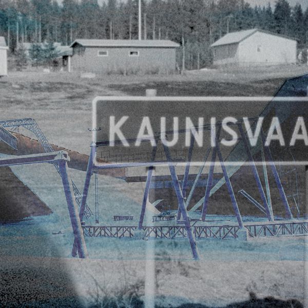 Historisk bild över gruvbrytningen i Kaunisvaara, Pajala kommun.