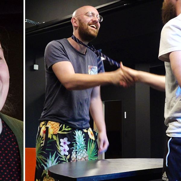 Revygruppen Gillet repar sin senaste utställning på Entréskolan i Örebro.