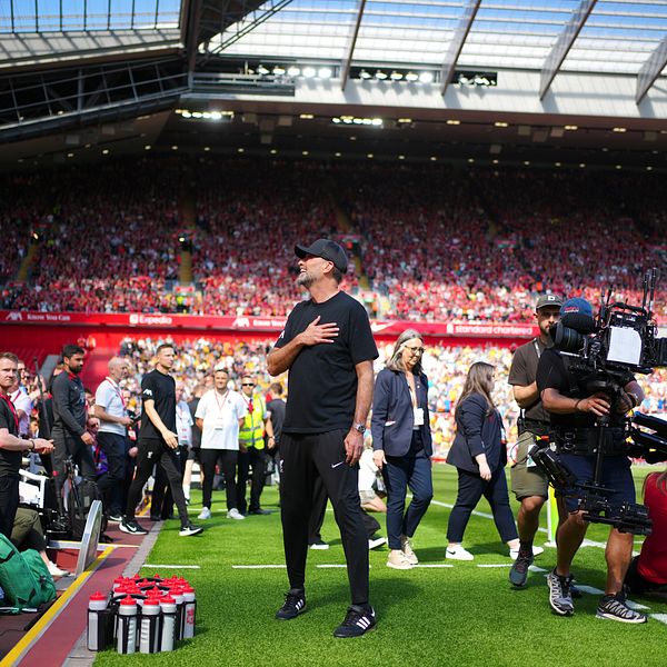 Jürgen Klopp tog ett känslomässigt farväl av Liverpool.