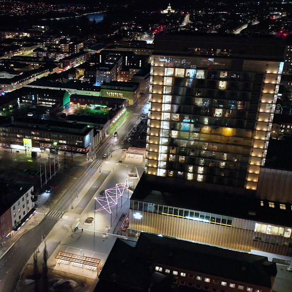 Skellefteå i nattvy