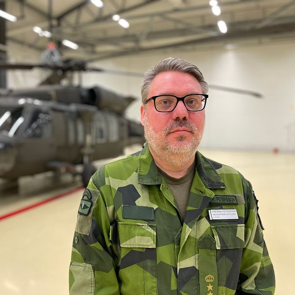 Överstelöjtnant Fredrik Petersson, chef för flygunderhåll på Helikopterflottiljen.