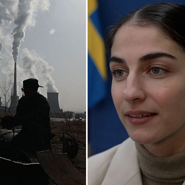 Splitbild klimatminister Romina Pourmokhtari.