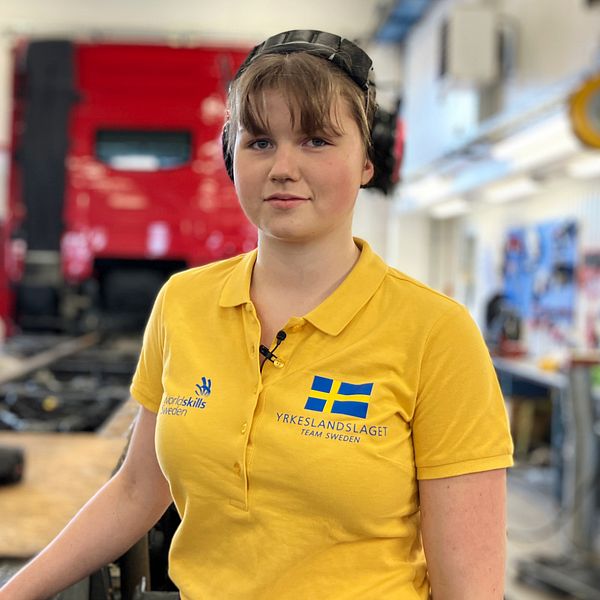 Lastbilsmekanikern Miranda Björkstrand.