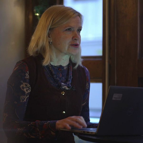 Itä-Suomen yliopiston professori Jaana Kolu SVT Uutisten haastattelussa.