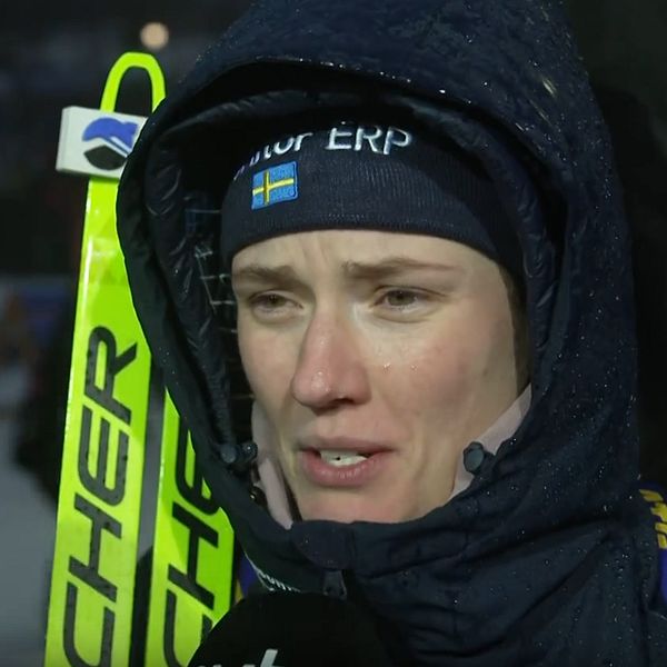 Hanna Öberg intervju efter sprinten i Oberhof.