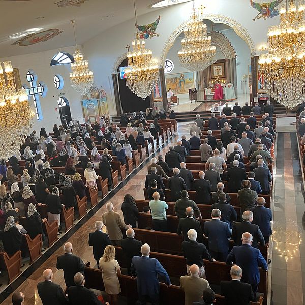 gudsstjänst i S:t Jacobs kyrka i Södertälje