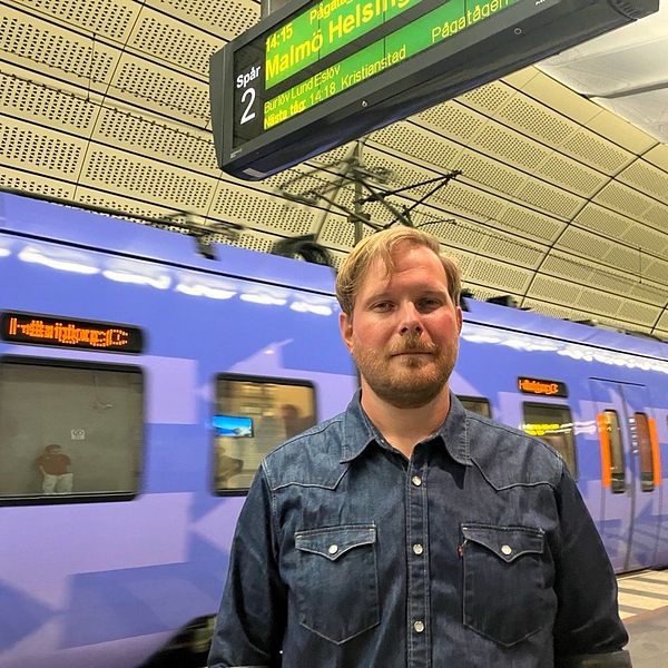 Pågatågen i Malmö, en man med skägg, Knut Thor