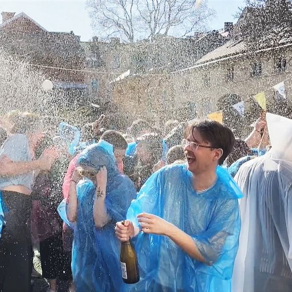 Chamangegalopp på Kalmar nation under Valborgsfirandet i Uppsala.