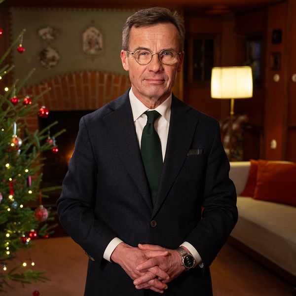 Statsminister Ulf Kristersson (M) höll ett jultal under lördagen.