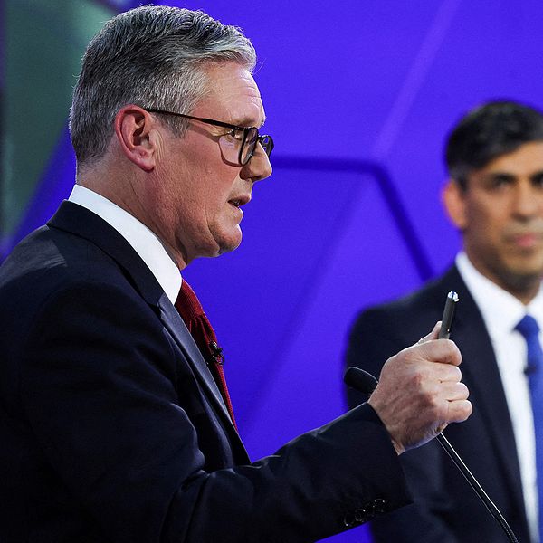 Tories Rishi Sunak och Labours Keir Starmer
