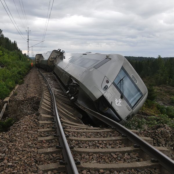 Tågolyckan inträffade mellan Iggesund och Hudiksvall.