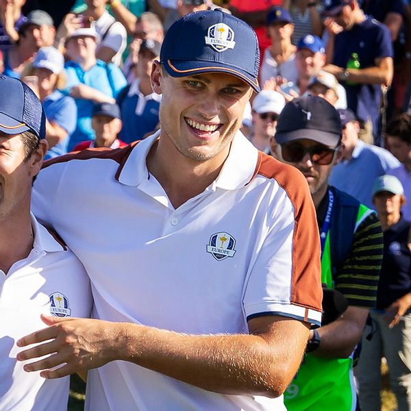 Ryder Cup: Ludvig Åberg och Viktor Hovland firar efter succén