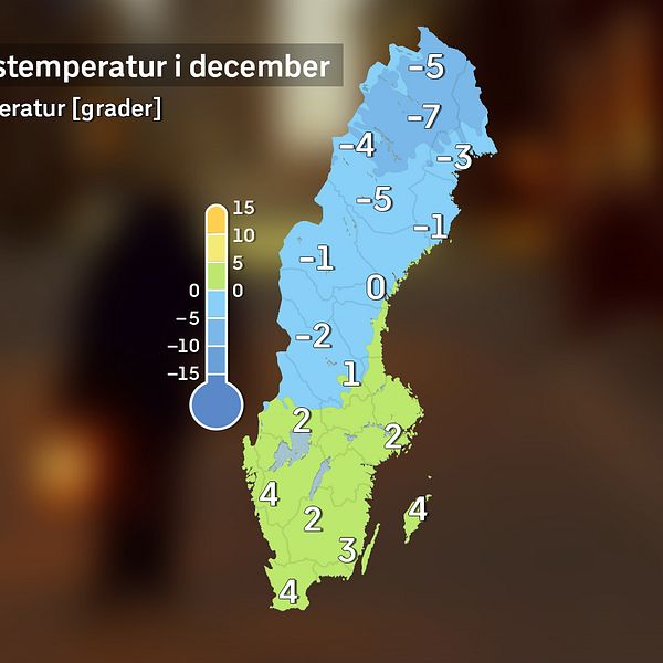 Normal dagstemperatur i december