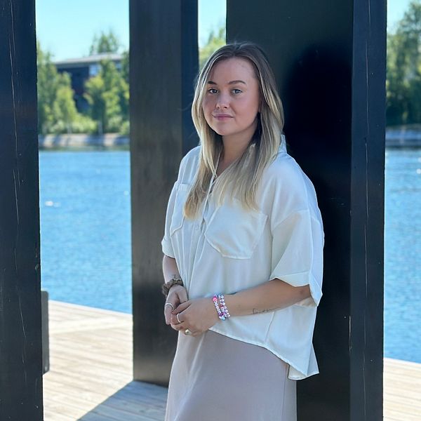 Veronica Lindsköld vid Skellefteälven