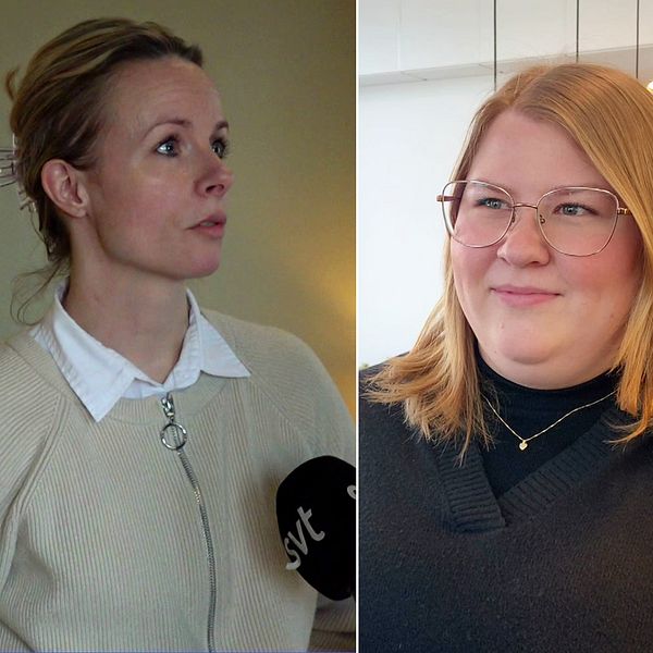 Tre unga tjejer på bild från Mittuniversitetet i Sundsvall.