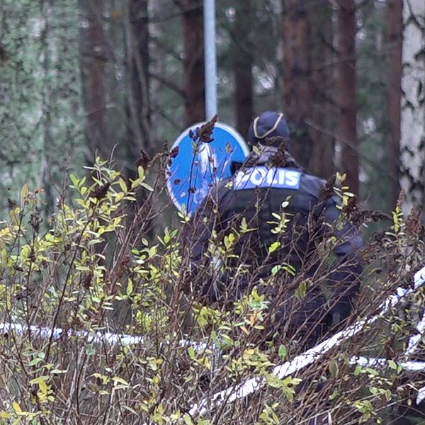 polis vid avspärrning