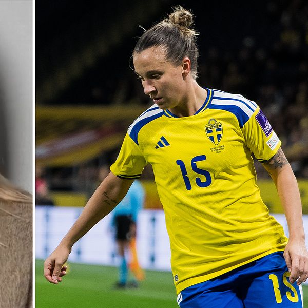 Hanna Marklund hyllar Julia Zigiotti Olme i gult landslagsställ