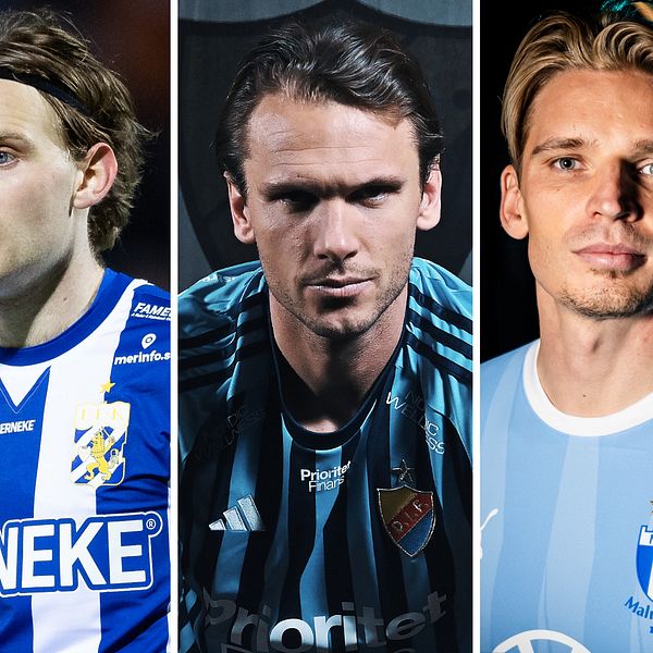 Elfsborgs Isak Pettersson, Göteborgs Oscar Pettersson, Djurgårdens Albin Ekdal och Malmös Jens Stryger Larsen