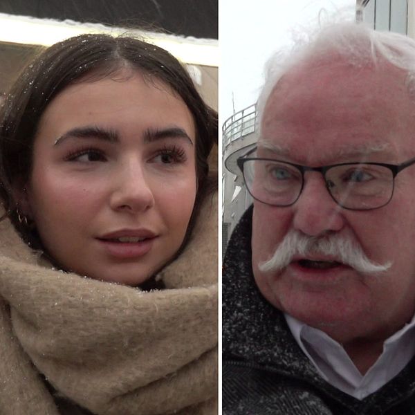Trebid med ansikten på Luleåbor