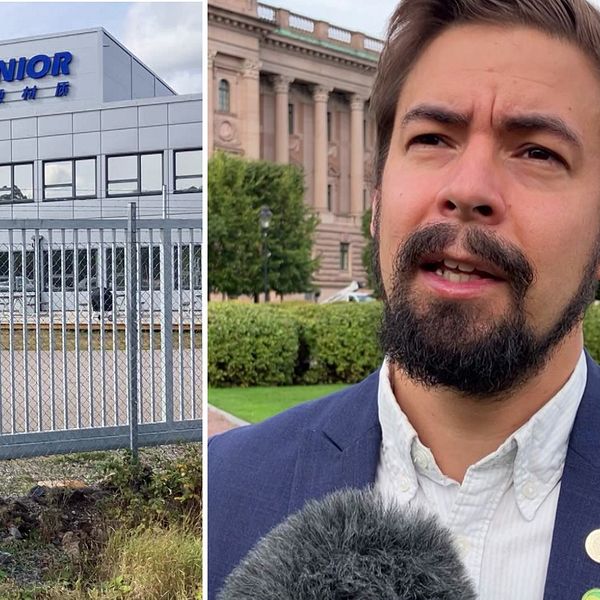 Seniors fabrik till vänster. Linus Lakso till höger.