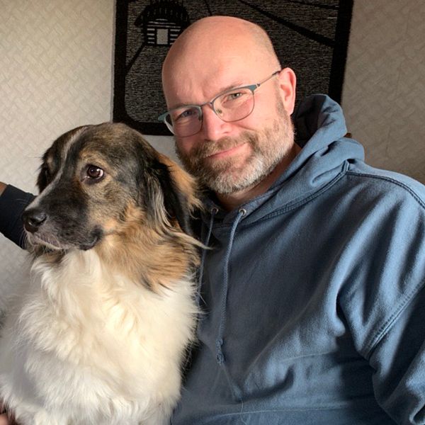 Annouke och Sven Franke med hunden