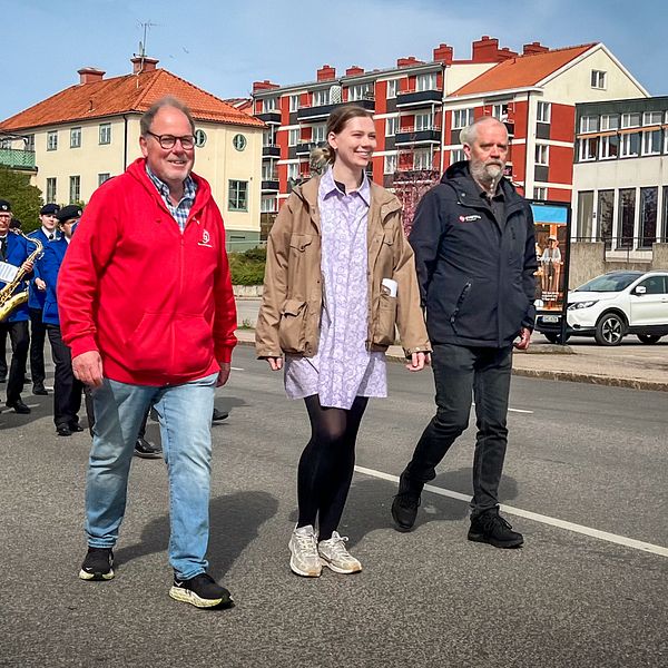 Lisa Nåbo, första maj-tåg i Motala