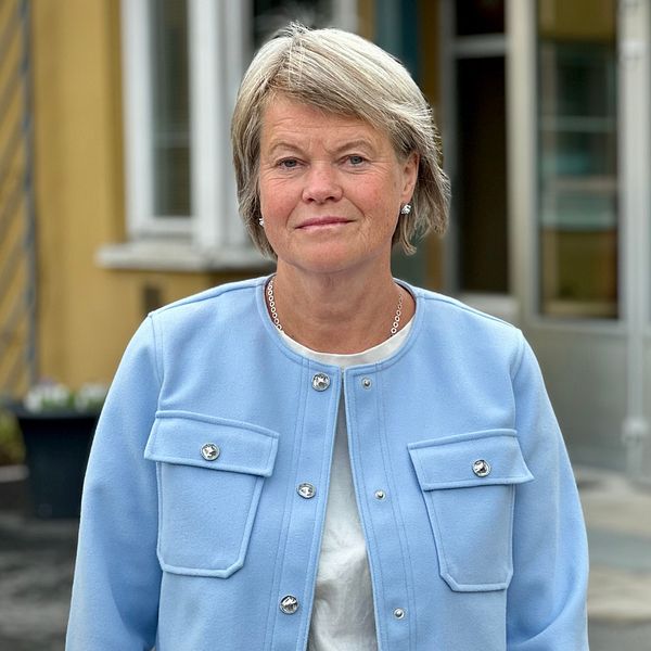 Två bilder. Patrik Stenvard och Ulla Andersson vid regionfullmäktige i Bollnäs.