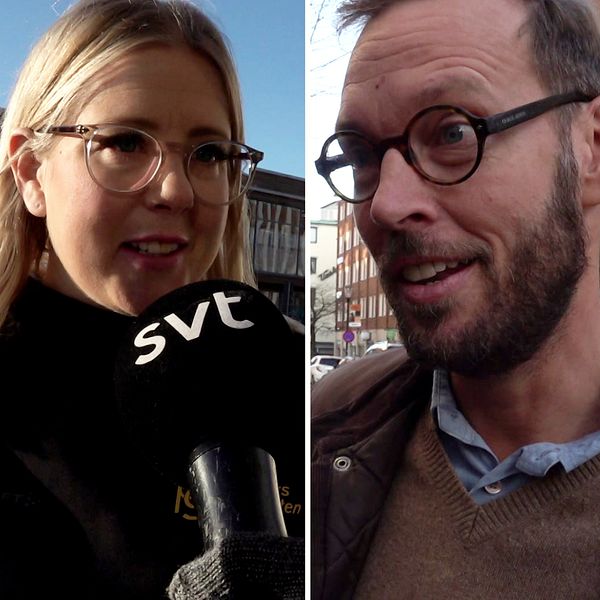 Tre personer intervjuas utomhus, klädda i olika kläder. Den första personen bär en färgglad halsduk och står framför en byggnad. Den andra personen är klädd i en svart jacka och håller en mikrofon. Den tredje personen uppvisar en mer formell stil med en tröja under en jacka. Bakgrunden visar en stadsmiljö med byggnader och gator.