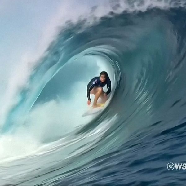 Surfing på Tahiti