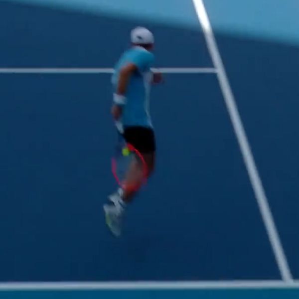 Matteo Arnaldi under tennismatch i China Open.