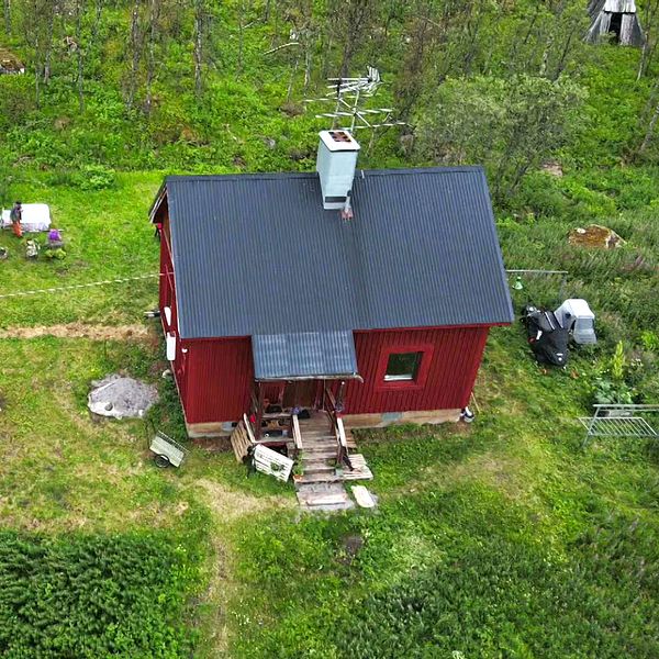 Bild på en gård i Kirunafjällen.