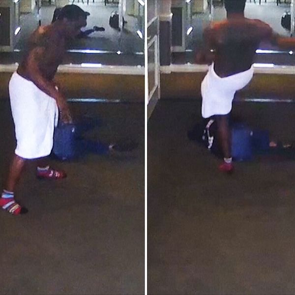 Här misshandlar artisten ”Diddy” sin ex-flickvän i en övervakningsfilm från Los Angeles-hotellet