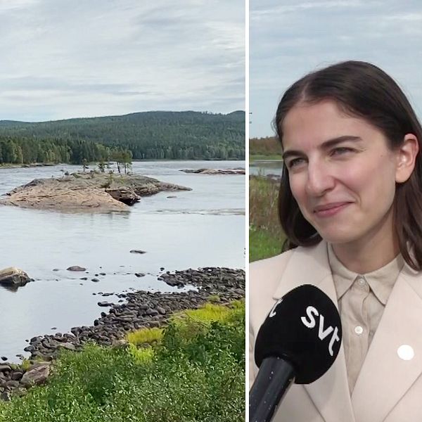 Torneälven och klimat- och miljöminister Romina Pourmokhtari (L) .