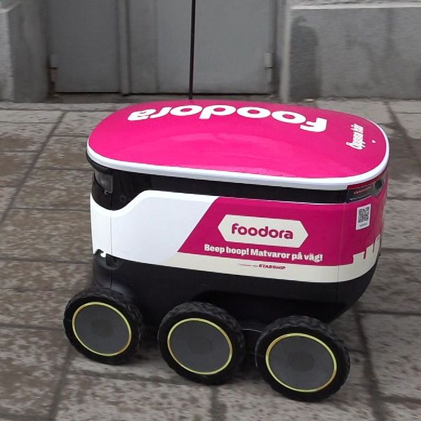 foodora matrobotar autonoma leveranser framtid södermalm