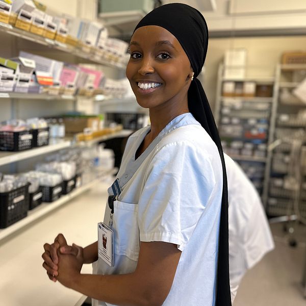 Sjuksköterskan Ruqyia Ahmed på Medicinkliniken vid Skellefteå lasarett