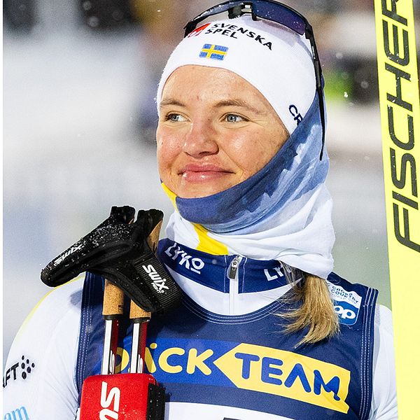 Linn Svahn, världscupen i längdskidor i Trondheim