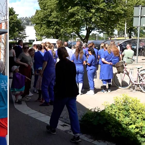 Vårdstrejken fortsätter och SVT var på plats i Arvika.