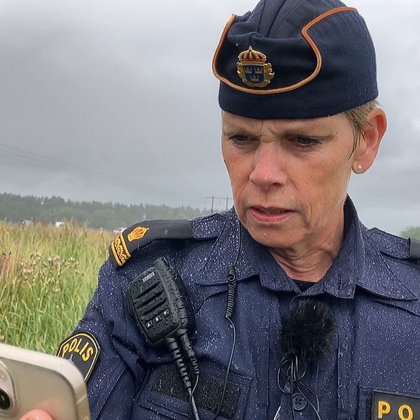 Trafik, bilar, kvinna, polis