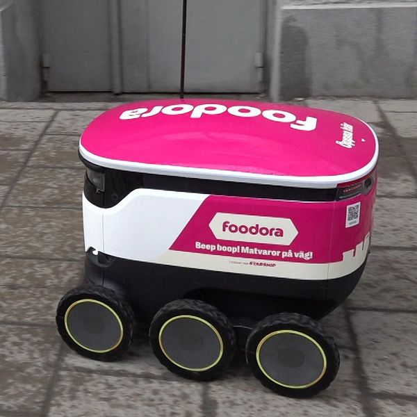 foodora matrobotar autonoma leveranser framtid södermalm