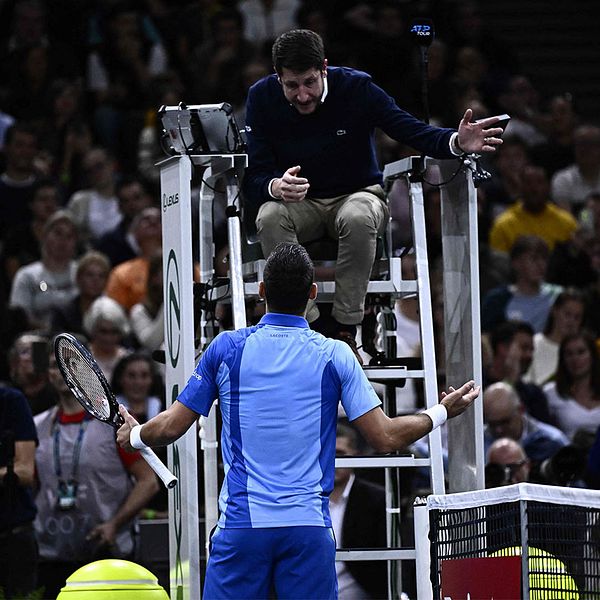 Novak Djokovic bråkade med domaren.
