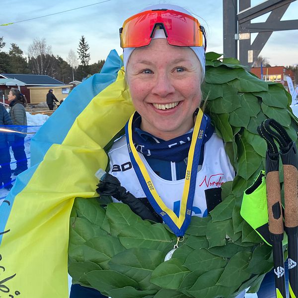 Årets segrare i Nordenskiöldsloppet Johan Lövgren och Sofia Lindberg