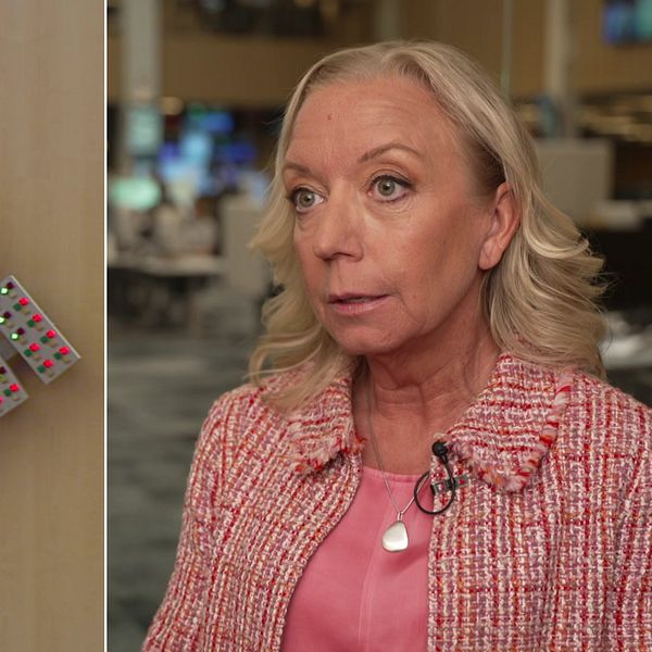 Riksdagens omröstning om statsministern visas bredvid en kvinna i rosa jacka