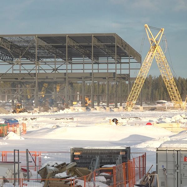 H2 Green Steels fossilfria stålverk som håller på att byggas i Boden.