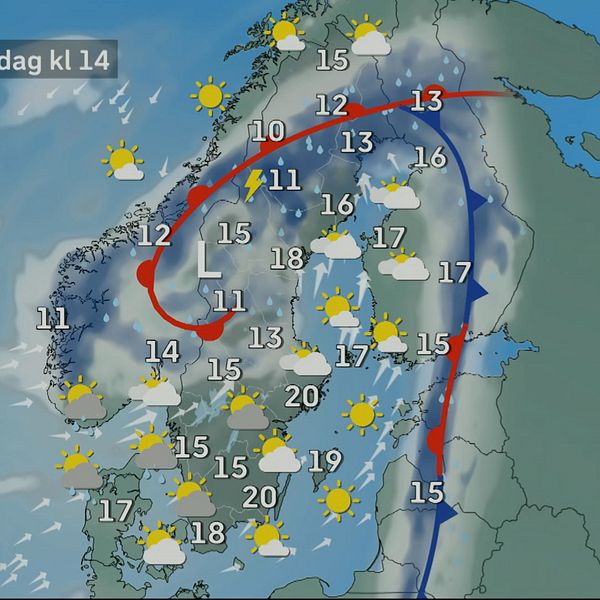 Nitzan Cohen, SVT:s  meteorolog pratar om vädret framöver.